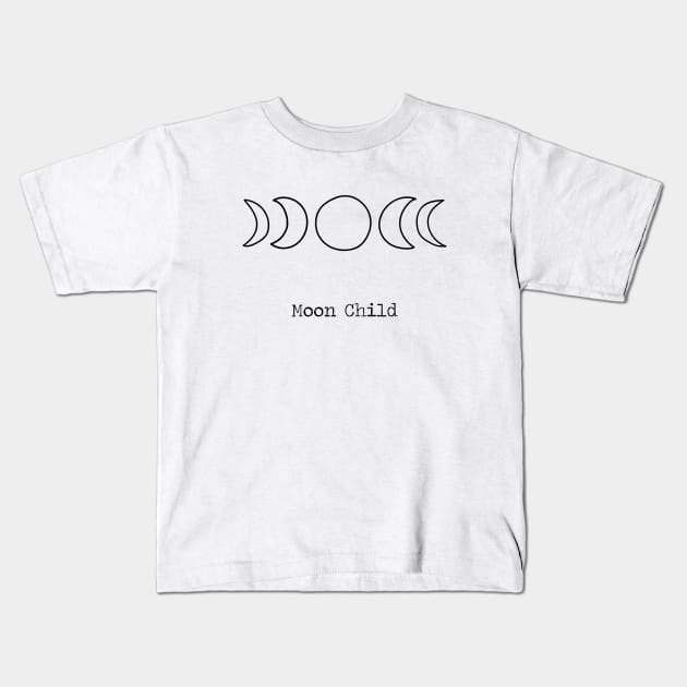 Moon Child Kids T-Shirt by Move Mtns